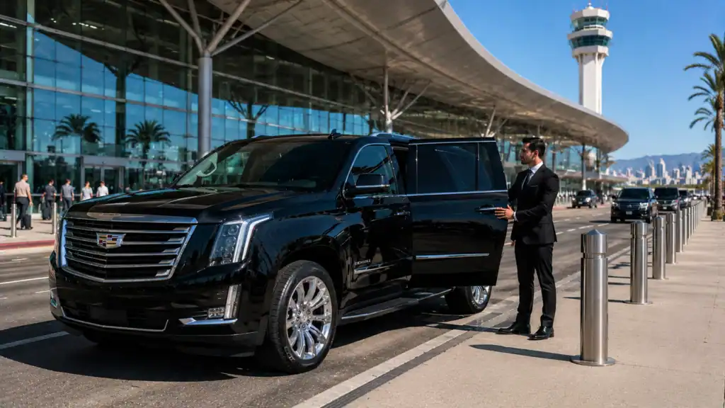 Personal Sedan Services SUV at Las Vegas Airport Terminal 3 for Eurowings Discover Frankfurt Germany international passengers