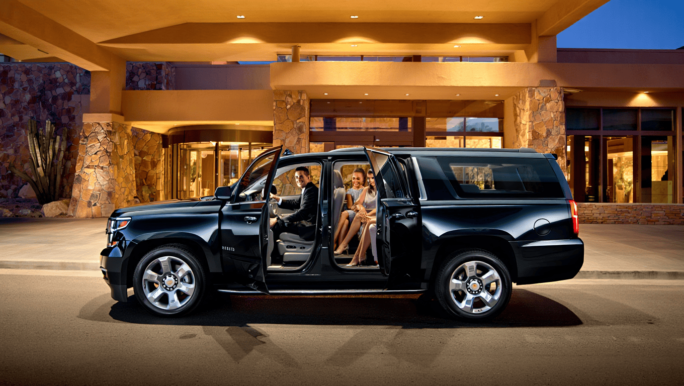 Chauffeured Chevrolet Suburban SUV at Red Rock near Las Vegas - Personal Sedan Services