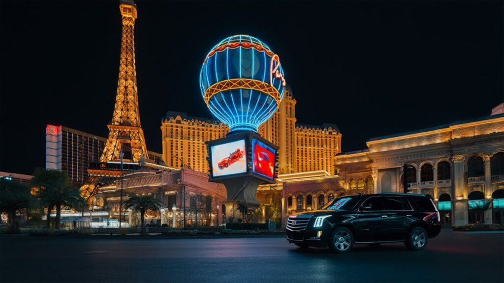 Paris Las Vegas At Night