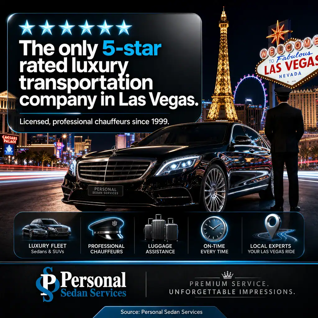 Personal Sedan Services, a 5-star rated luxury transportation company in Las Vegas