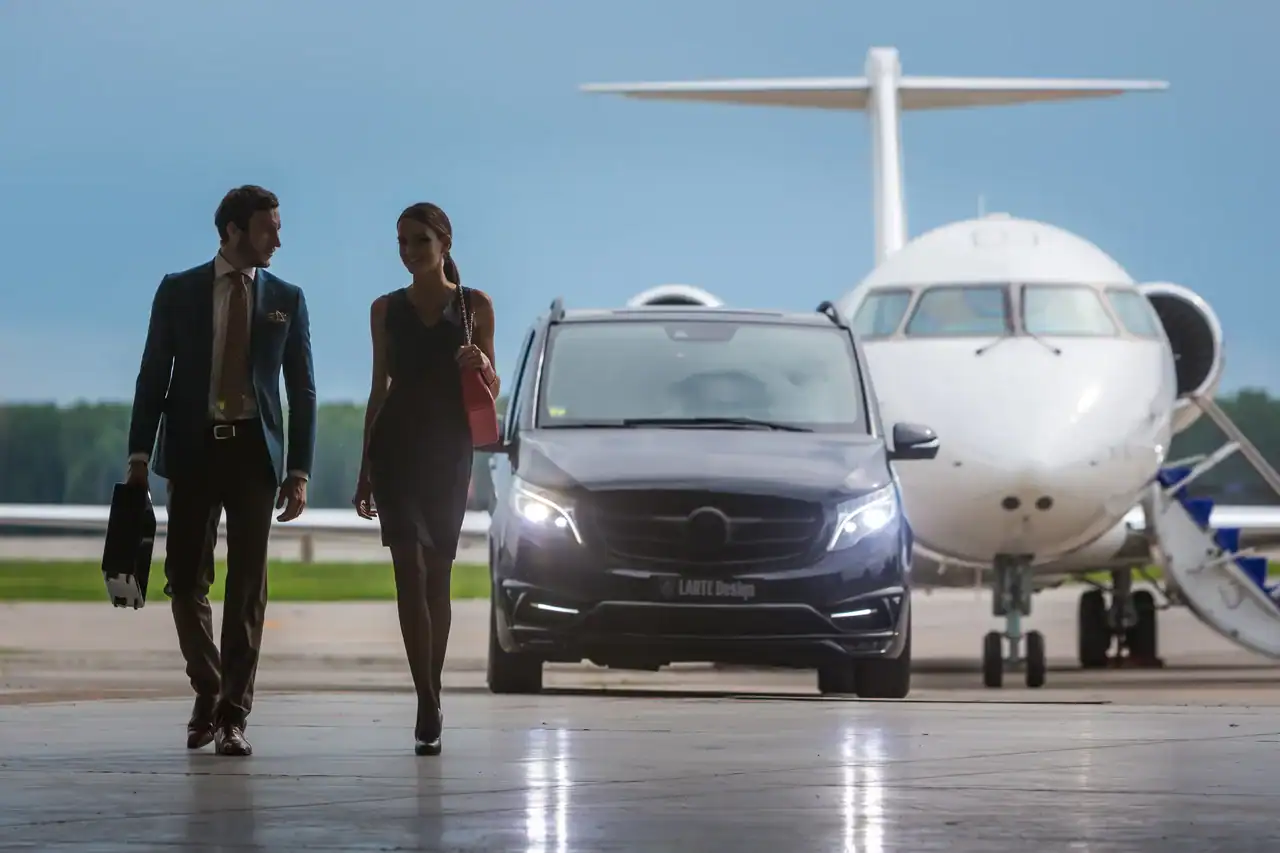 Personal Sedan Services Las Vegas airport shuttle chauffeur and luxury vehicle at Harry Reid International Airport