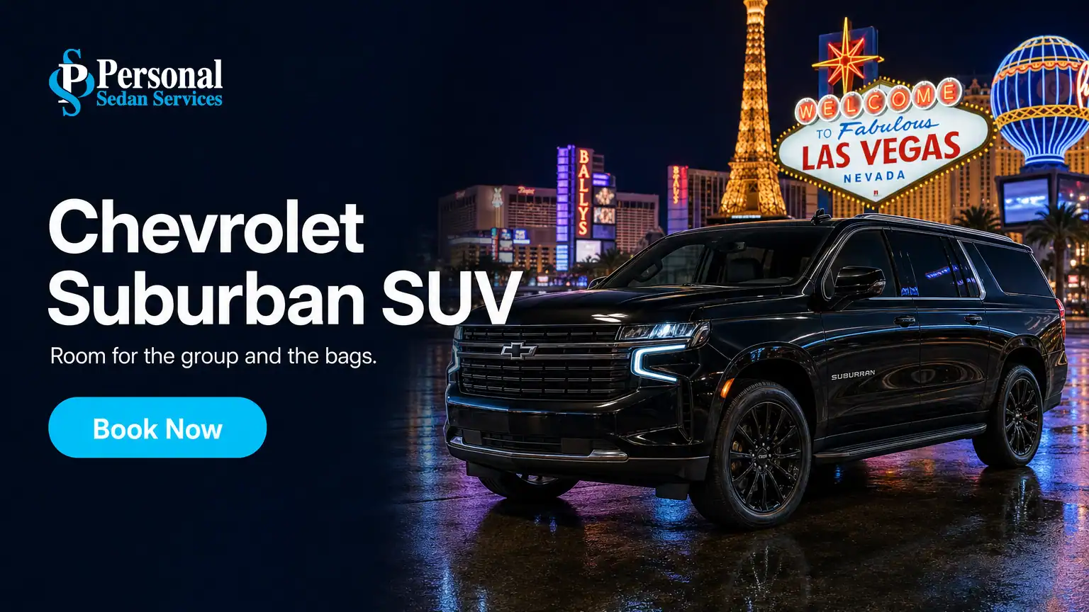 Book the Chevrolet Suburban SUV in Las Vegas with Personal Sedan Services
