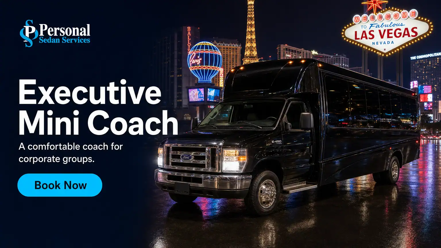 Book the Executive Mini Coach in Las Vegas with Personal Sedan Services
