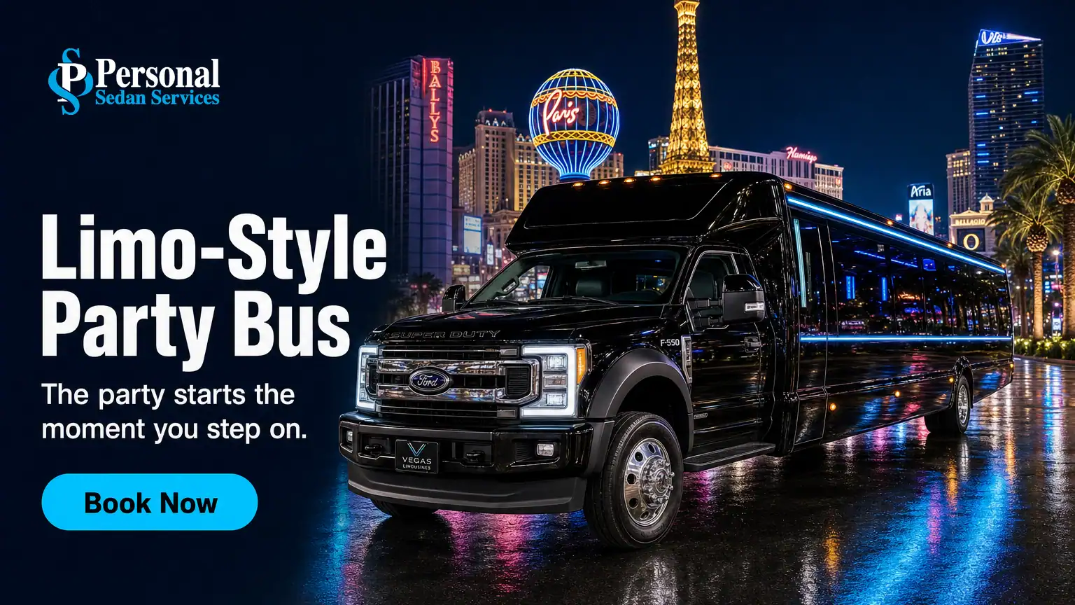 Book the Limo-Style Party Bus in Las Vegas with Personal Sedan Services