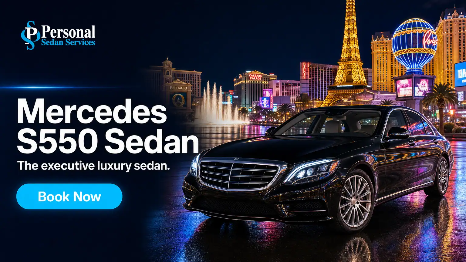 Book the Mercedes-Benz S550 Sedan in Las Vegas with Personal Sedan Services