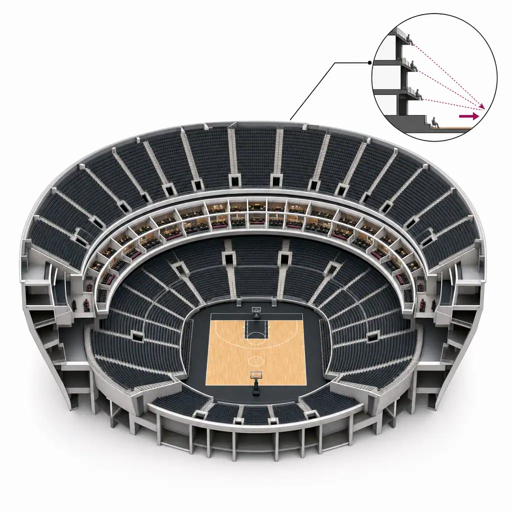 T-Mobile Arena Seating Bowl Levels Diagram – Personal Sedan Services Diagram of T-Mobile Arena seating showing lower bowl, club and suite band, and upper bowl with best-seat notes